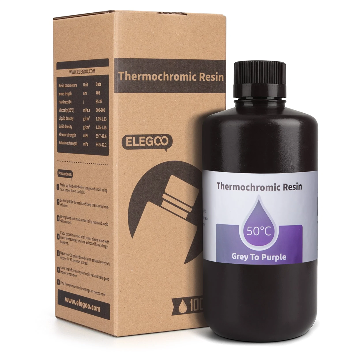 ELEGOO Termokromik Reçine 1000G (griden mora)